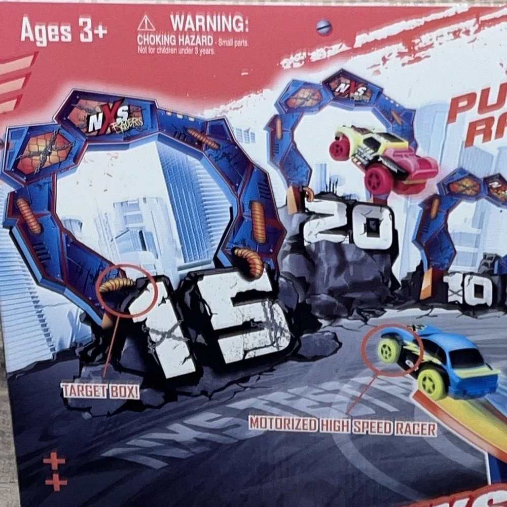 Maisto NXS Racers Dual Race Motorized Racing Set, 2 Cars & Double Loop Track New